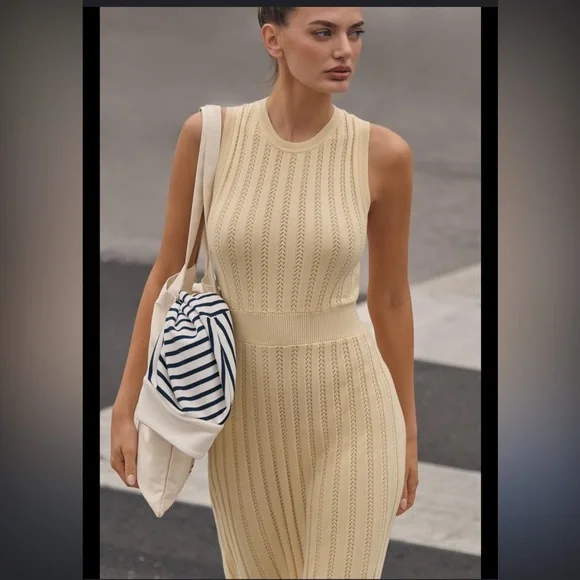 Varley | Dresses | Varley Florian Knit Dress In Birch | Poshmark